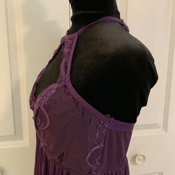Torrid Purple High Neck Mesh Lace Babydoll Nightgown Torrid 1 US size 1X - Picture 5 of 10